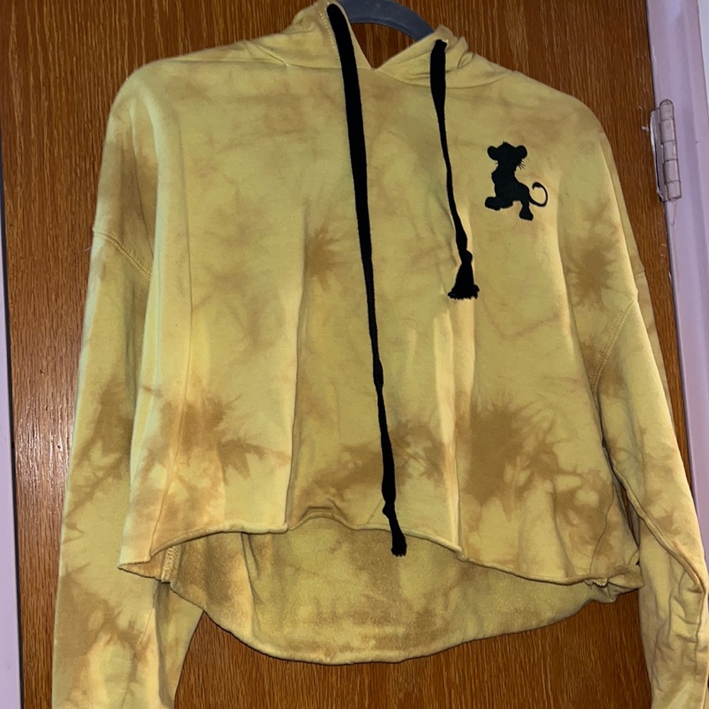 Disney lion king cropped hooded sweater
